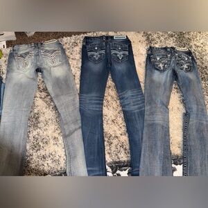 3 Pairs Rock Revival Jeans